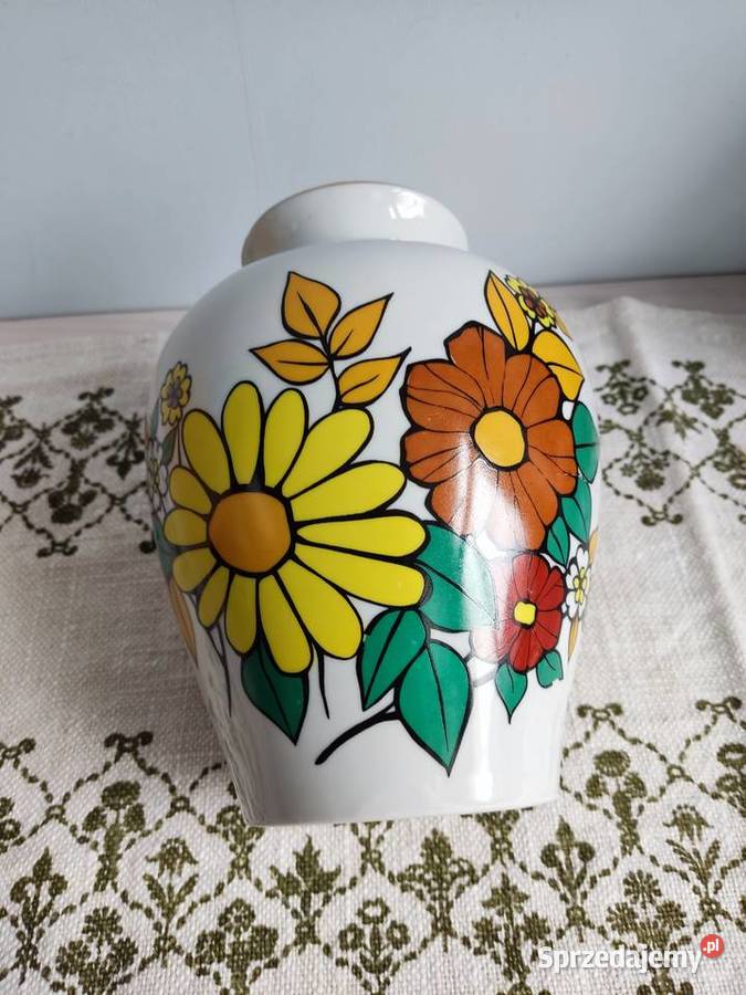 Wazon porcelanowy w kwiaty z Chodzieży Wazony Głuchołazy sprzedam