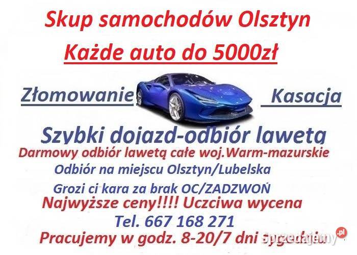 Skup samochodów Olsztyn usługa