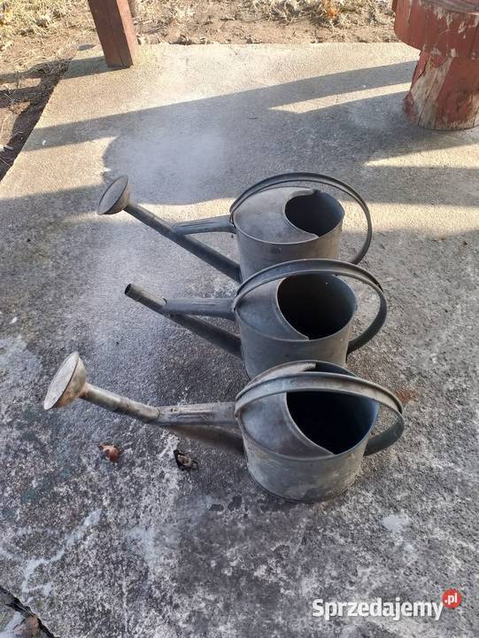 Konewka metalowa PRL Vintage Ogród