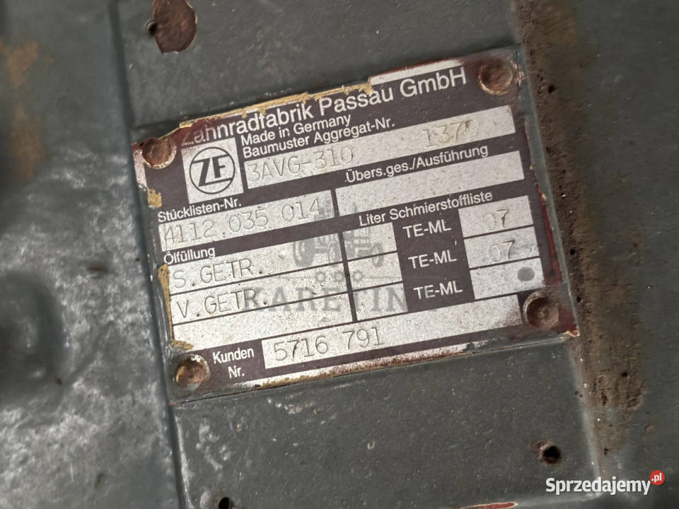 ZF 3AVG310 3AVG310 1370 4122035014 4620401091F Jastrzębniki