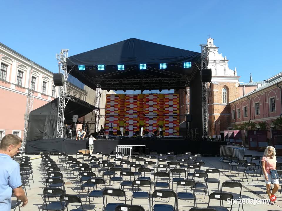 Krzesła składane w Lublinie 2000 czarne miękie lubelskie Poniatowa