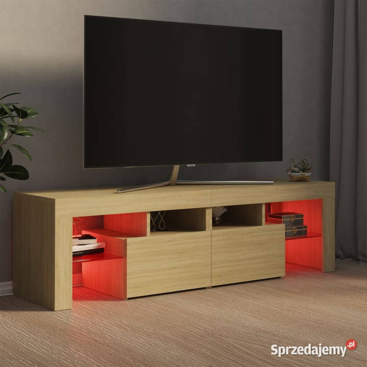 Szafka TV z oświetleniem LED dąb sonoma Warszawa