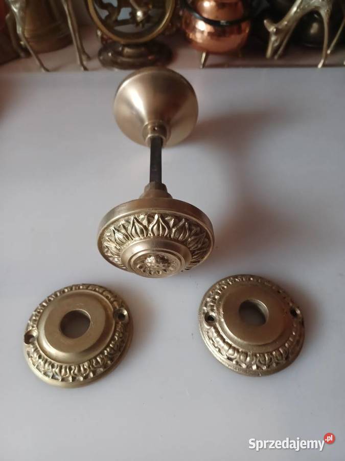 Klamki gałki z rozetami Mosiądz wielkopolskie Poznań
