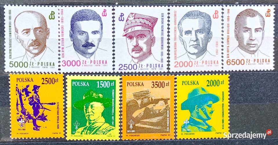 R Znaczki polskie rocznik 1991 czysty Leźnica Wielka-Osiedle