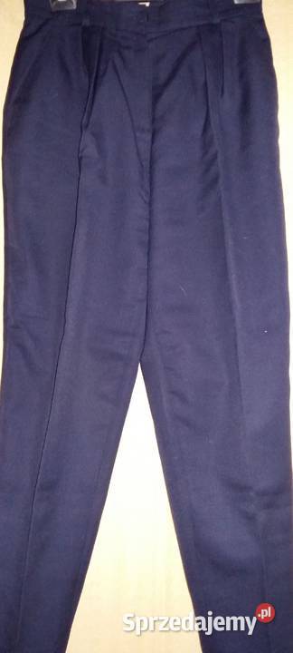 Spodnie damskie granatowe elana z wełną zwężane łódzkie sprzedam