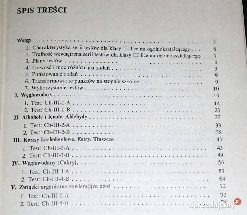 Testy osiągnięć z chemii kl3 LO Czupiał Kania Chełm