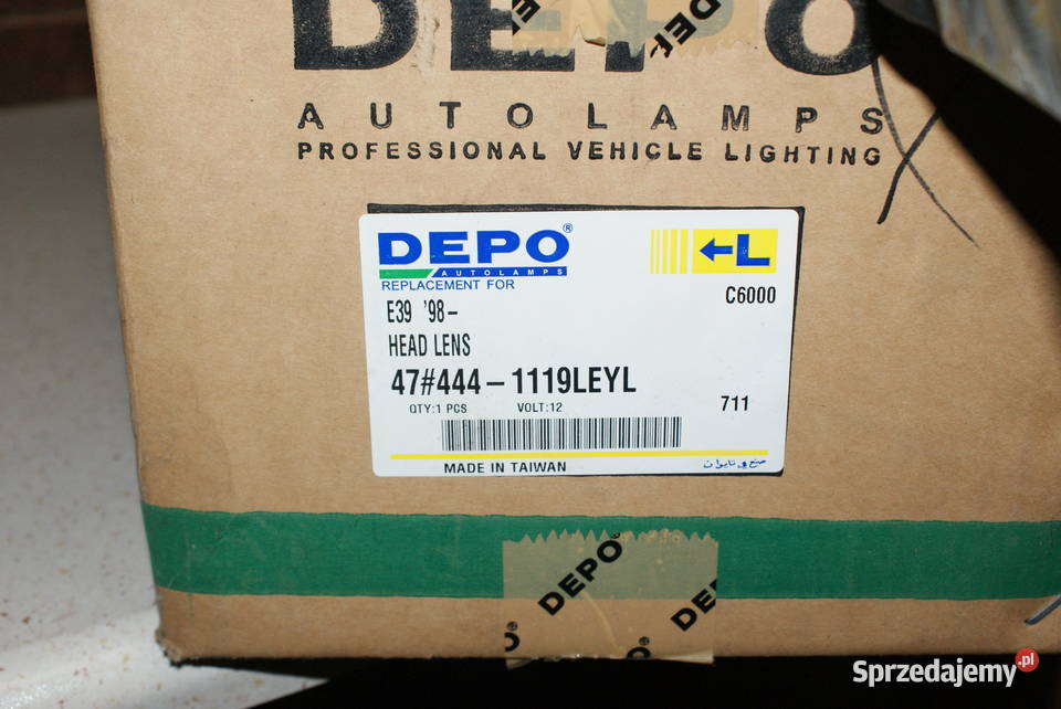 Szkło reflektora L BMW 5 E39 11950504 mazowieckie Białobrzegi