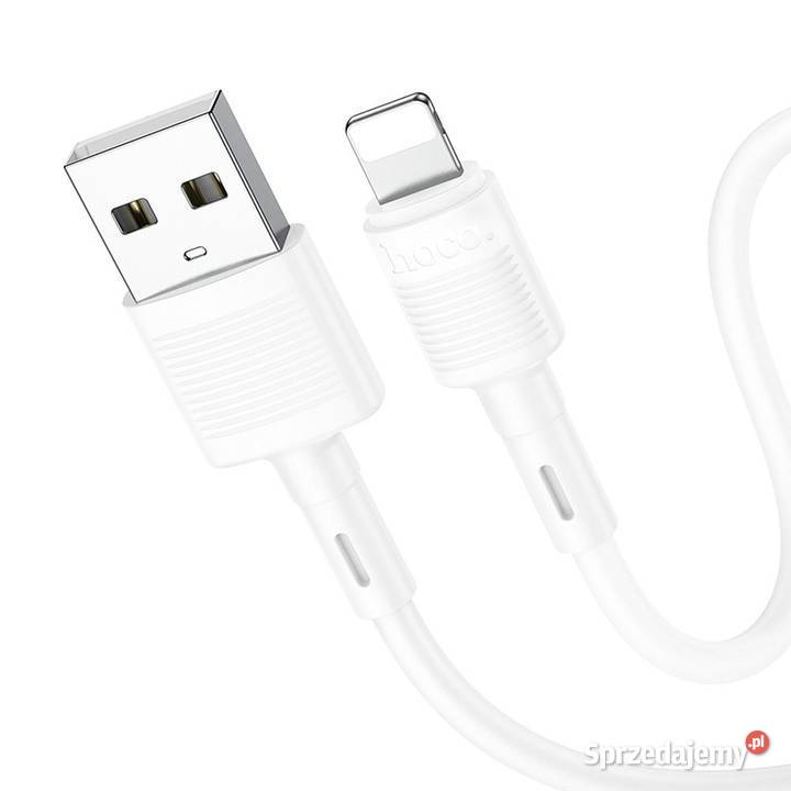 Kabel USB A do Lightning 24A 1 m biały szybkie Pozostałe Warszawa