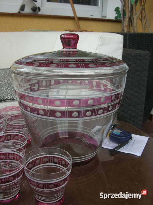 szklana waza do ponczu i szklaneczki Gorzów Wielkopolski
