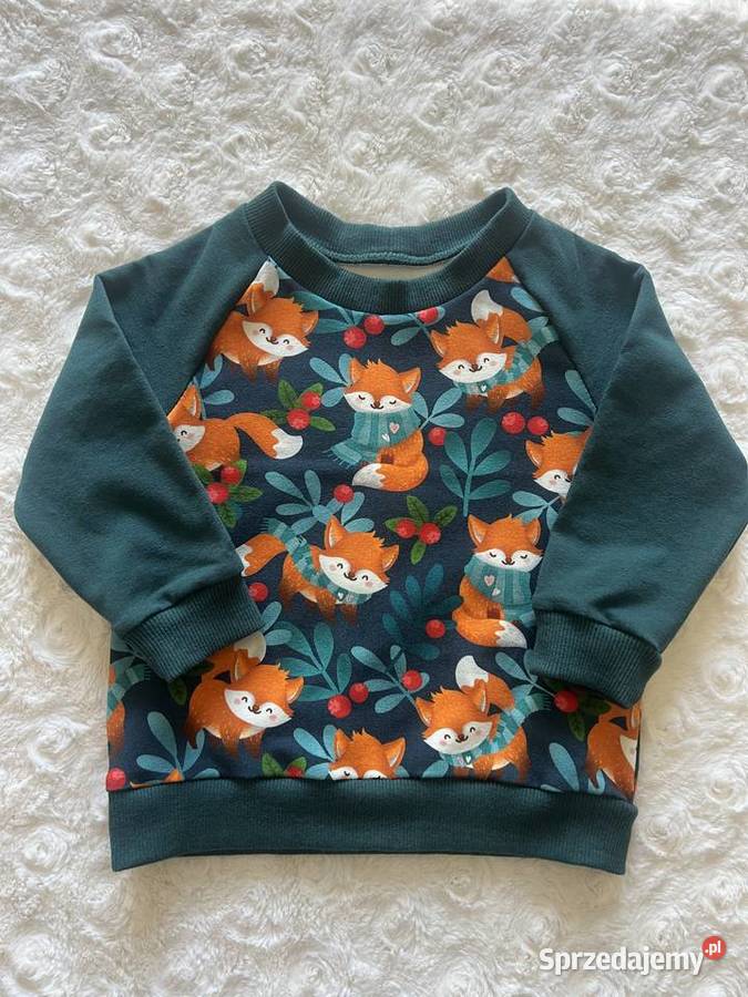 Komplet dziecięcy rozmiar 86 bluza spodnie liski Gorlice