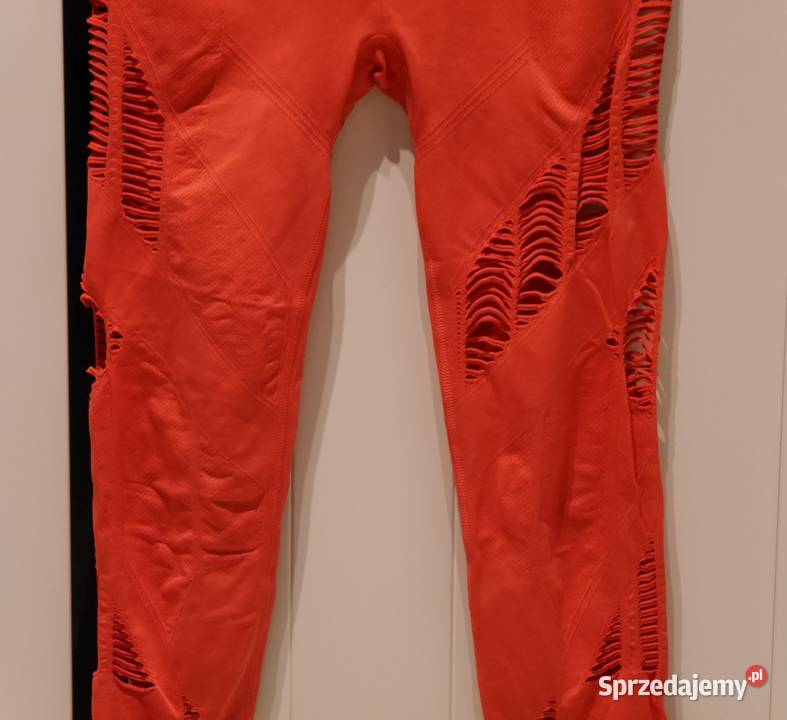 Reebok świetne legginsy ażurowe nowe 34 36 Bez wzoru Wrocław