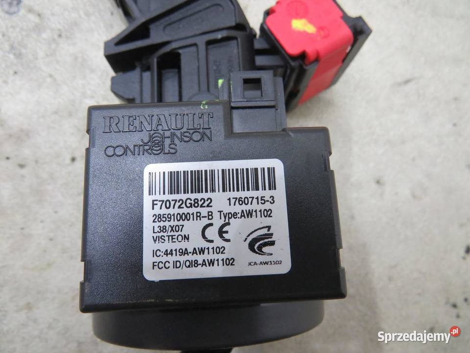 STACYJKA KLUCZYK KOREK WLEWU PALIWA TWINGO III