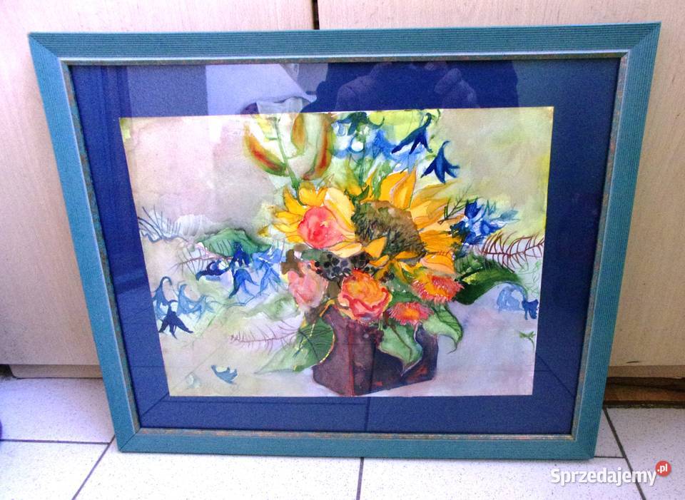 Akwarela Bukiet kwiatów w ładnej profesionalnej Warszawa