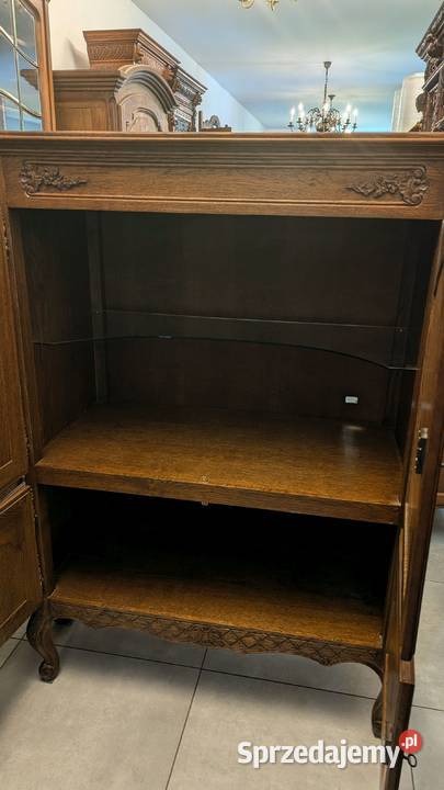 Piękna dębowa komodaszafka ludwikowska sklep Meble Dąbrowa Górnicza