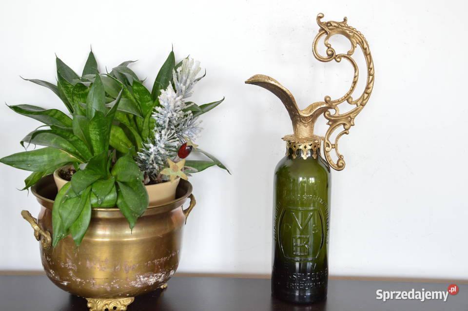 ciekawa szklana AMFORA stara