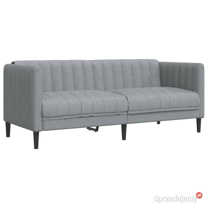 Sofa 2osobowa jasnoszara tapicerowana tkaniną mazowieckie Warszawa