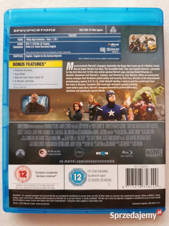 Avengers Assemble Avengers Bluray En 2012 Wytrzyszczki