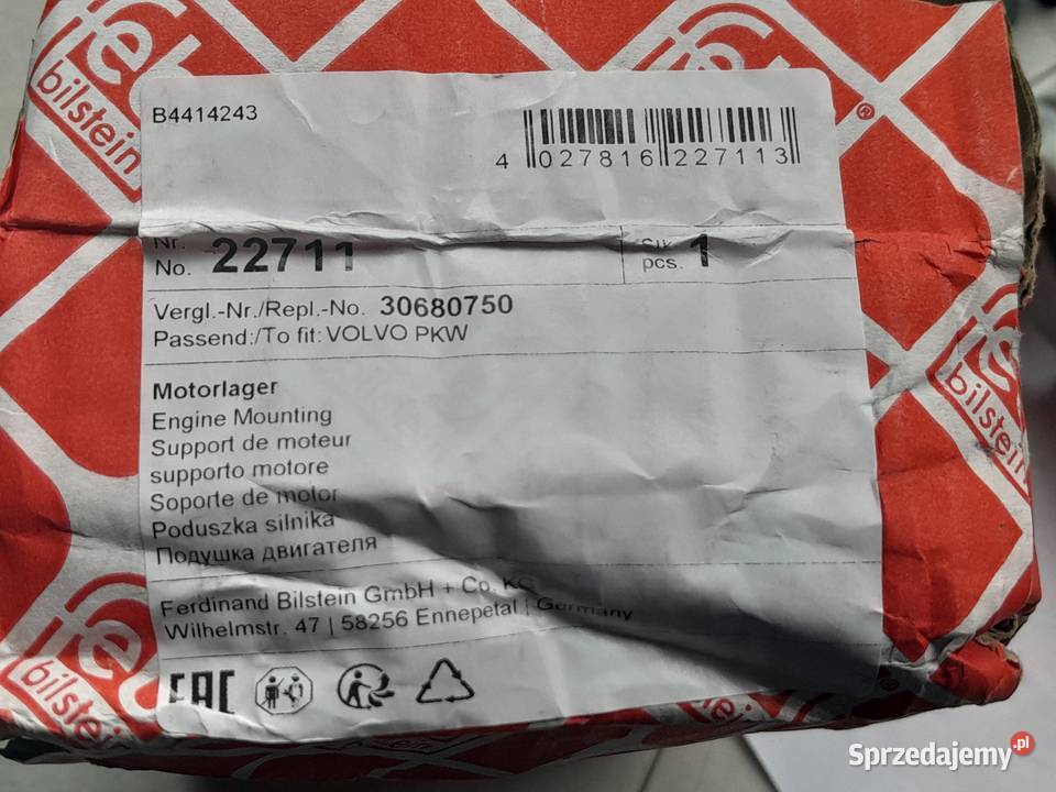 Febi bilstein 22711 poduszka silnika Volvo osobowe Dąbrowa Górnicza