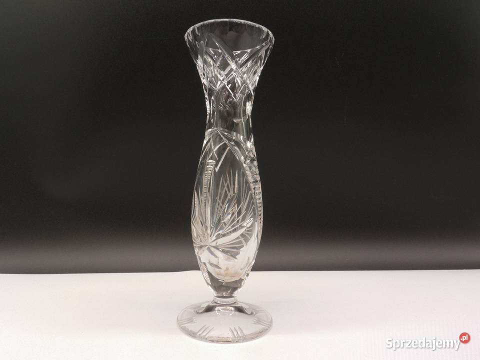 Stary wazon kryształowy flet Szlif Młynek PRL Raszków sprzedam