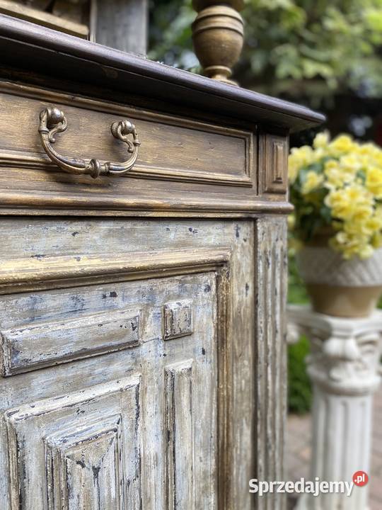 Francuski kredens antyczny ręcznie malowany 239cm Śrem