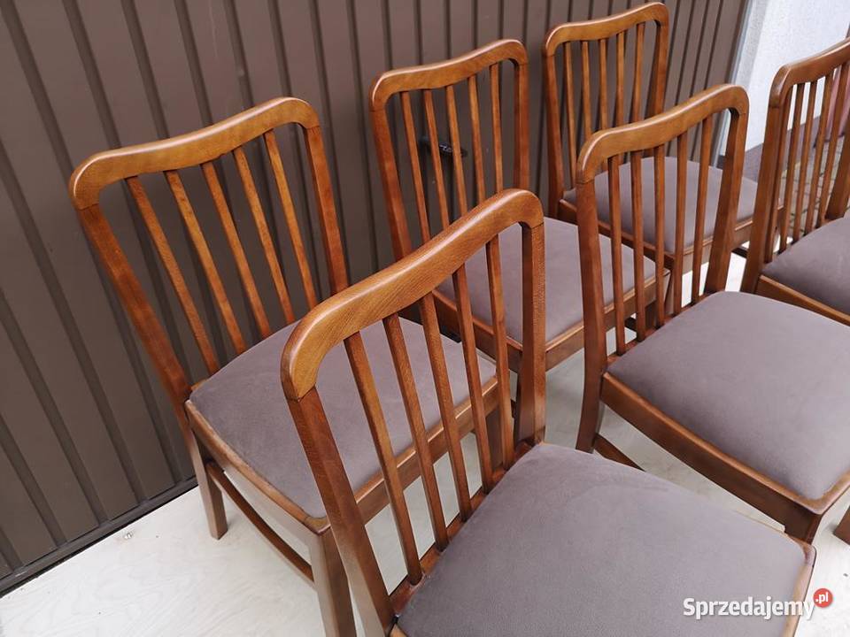 Krzesła ARTDECO Stare Antyk Komplet 6 Sztuk wielkopolskie Swarzędz