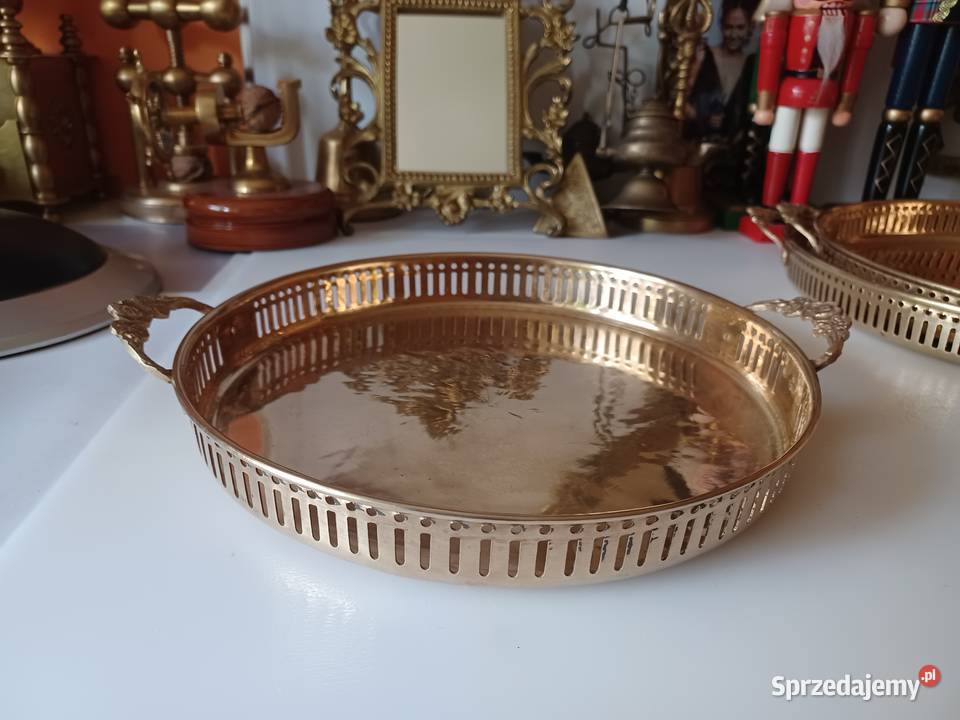 Ażurowa taca mosiężna Poznań
