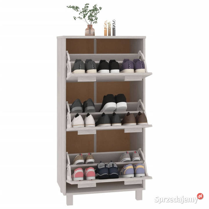 Szafka na buty HAMAR biała 595x35x117 lite sosna mazowieckie Warszawa