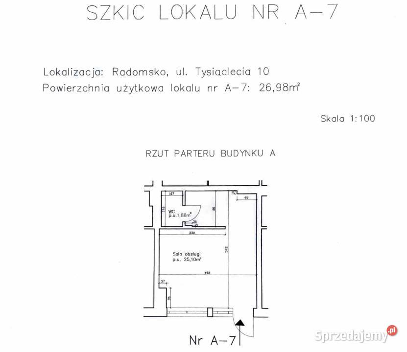 Lokal usługowy na sprzedaż Radomsko Tysiąclecia
