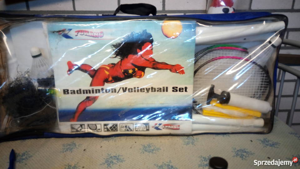 ZESTAW DO BADMINTONA SIATKA PALETKI LOTKA PIŁKA Błaszki