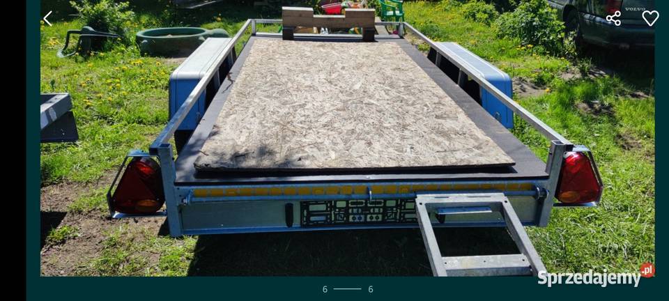 Laweta platforma niehamowna 300x150 dwu osiowa Halinów