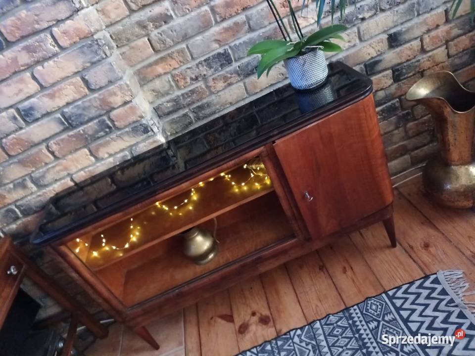 Komoda lata 50te retro czarna szyba gora pomorskie Gdańsk