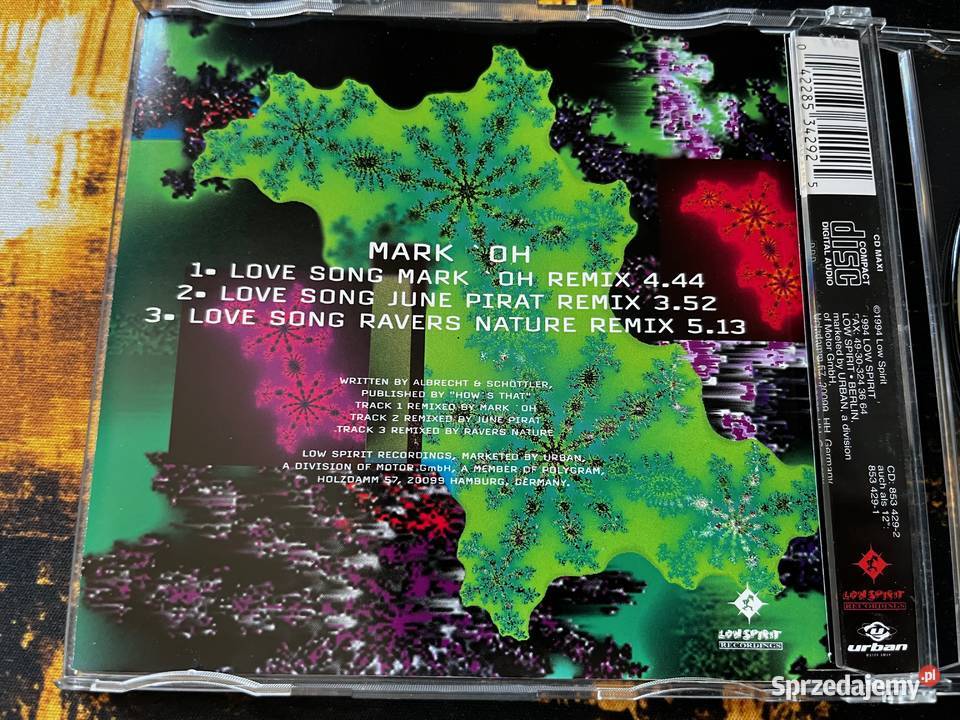 Mark Oh Remix Love Song Hard Trance Eurodance Płyty i kasety śląskie Błażejowice