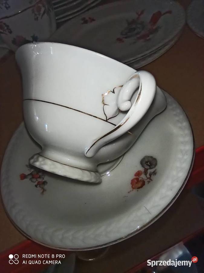 filiżanka z talerzykiem deserowym C T Altwasser Gdańsk