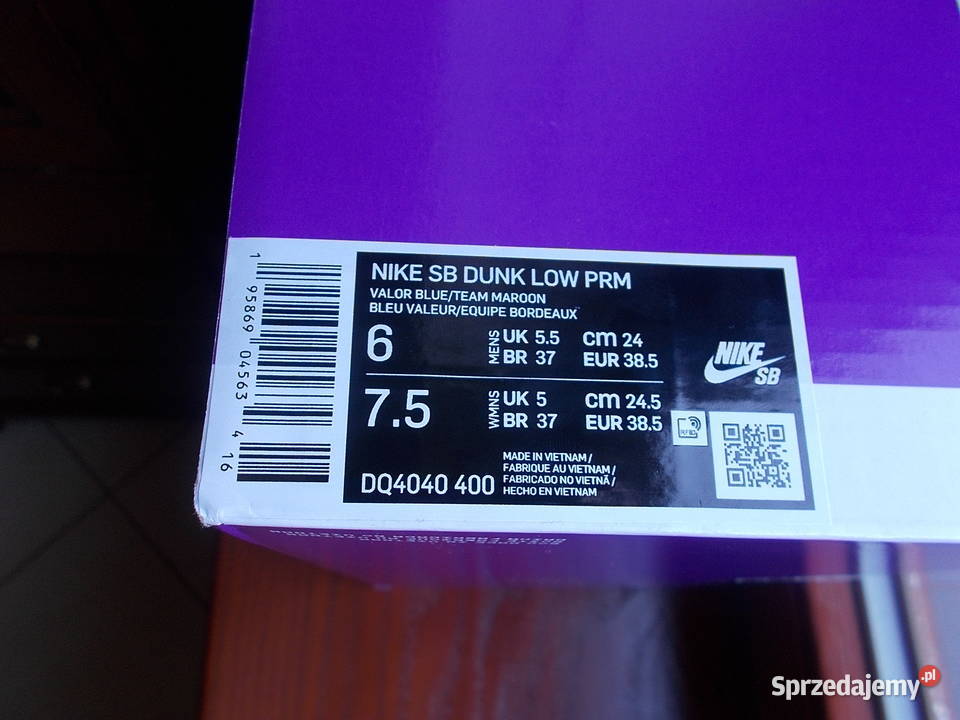 r385 Nike SB Dunk Low Valour Blue Team Maroon Poznań