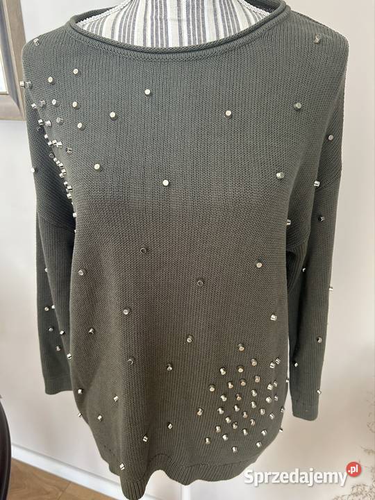 Sweter zielony khaki Solar r 42 Olsztyn