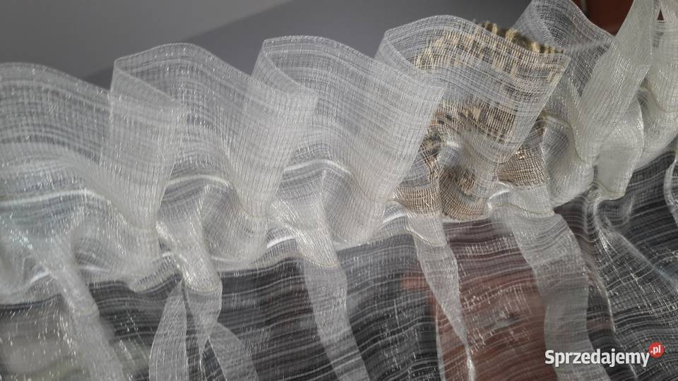 Organtyna oliwka 160 x 110 firanka zieleń Wyposażenie wnętrz Radom