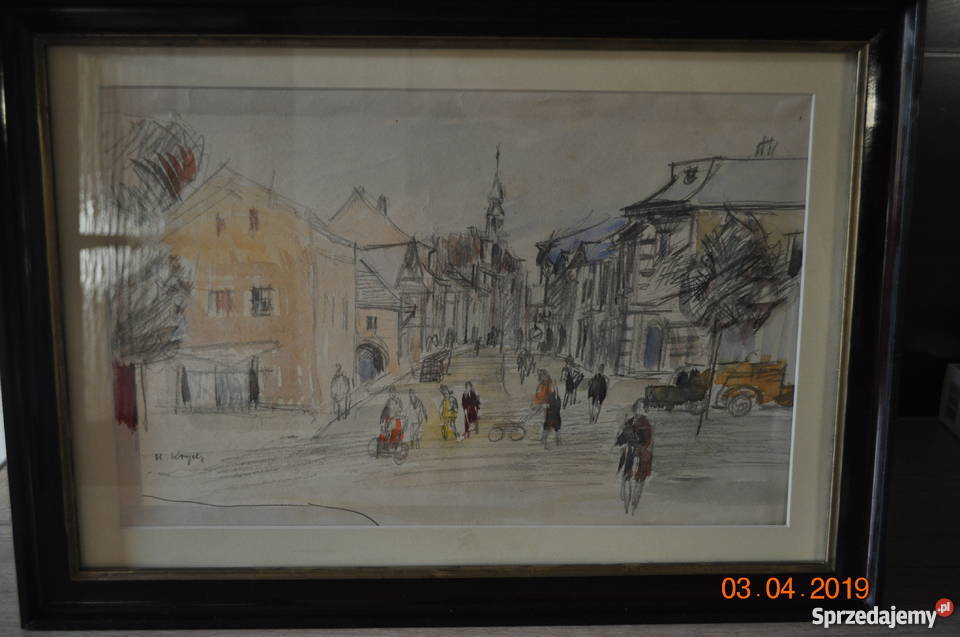 Henryk Krych Pejzaż miejski do negocjacji Malarstwo Warszawa