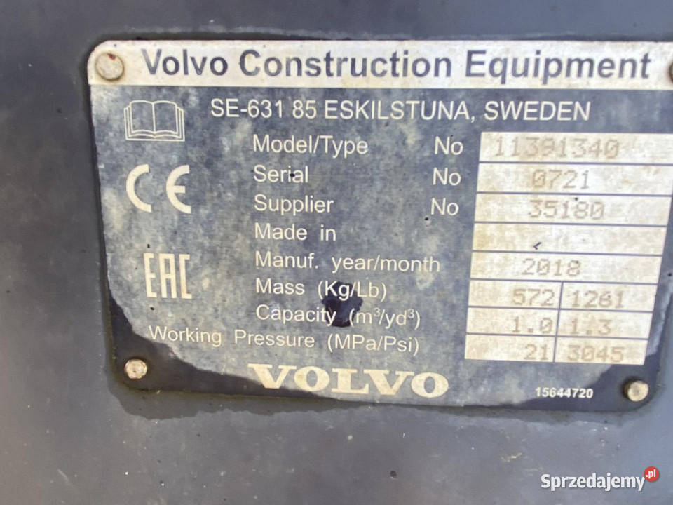 Volvo Łyźka 11391340 z roku 2018 Jastrzębniki