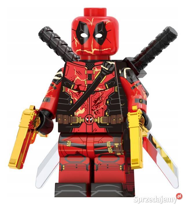 Klocki figurka ludzik DEADPOOL złote pistolety Pobiedziska