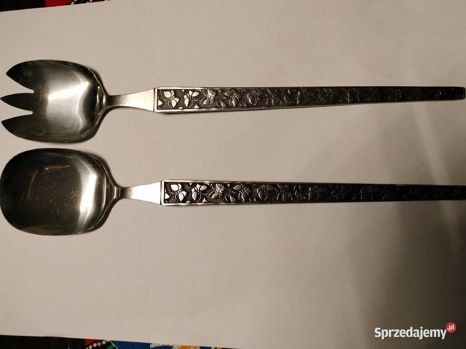 Łyżki długie stołowe w motyle do mieszania sałat Pozostałe