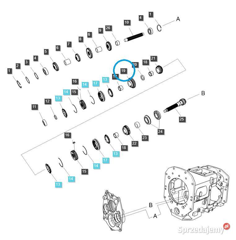 Tulejka dystansowa A1281627 TRG281 LS Tractor Tajęcina
