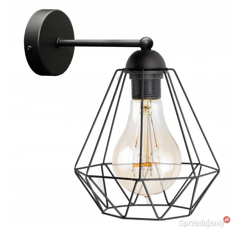 Kinkiet LOFT lampa ścienna czarny Diament E27 Choroszcz