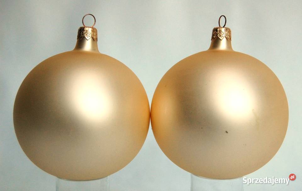 Bombki szklane ręcznie malowane złote perłowe 10 Lublin