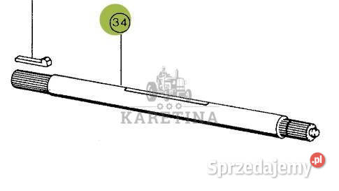 Claas Dominator 96 Wałek Pośredni 0006094361 00 Jastrzębniki