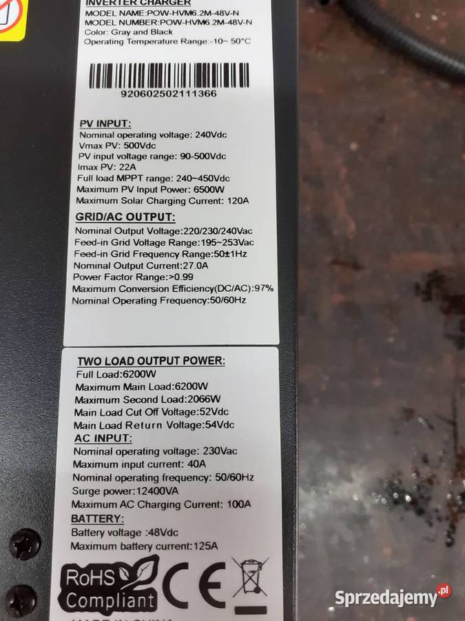 Falownik hybrydowy 48v 65 KW Oleszna