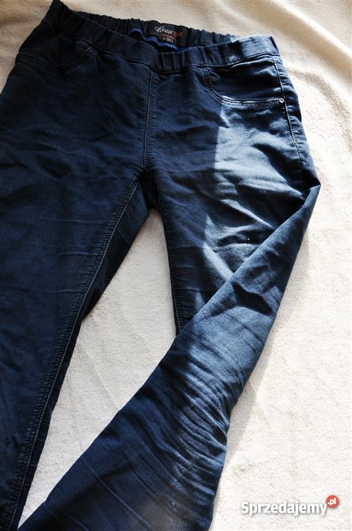 granatowe tregginsy HOUSE DENIM obcisłe skinny w Łódź sprzedam
