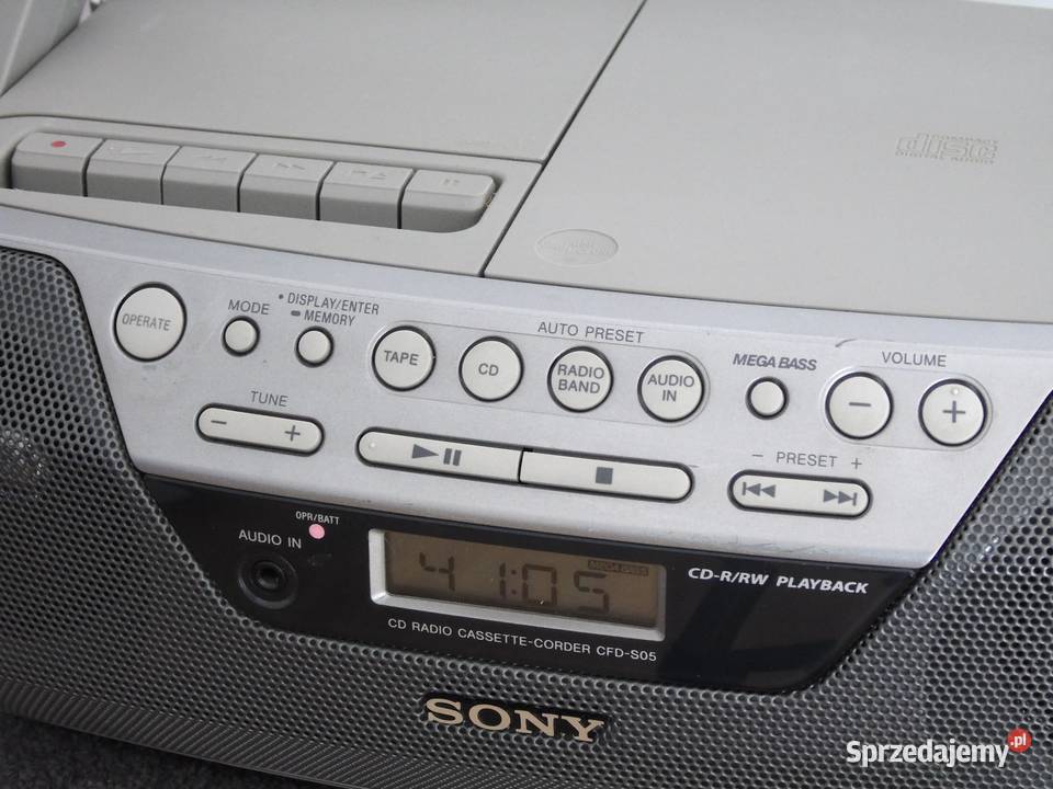 Radio odtwarzacz z CD AUX Sony CFDS05 sprawny Radioodtwarzacze sprzedam