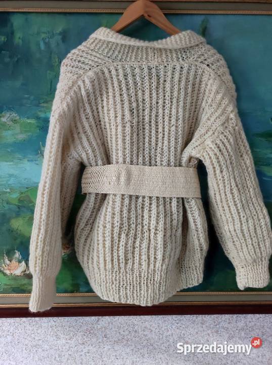 sweter kardigan wełniany oversize luźny szeroki Bez kaptura świętokrzyskie Kielce