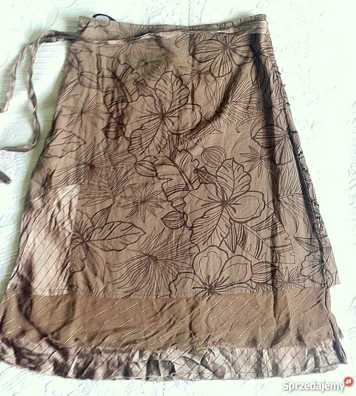 Bawełniana orzechowa zakładana artystyczna Spódnice i sukienki śląskie Katowice