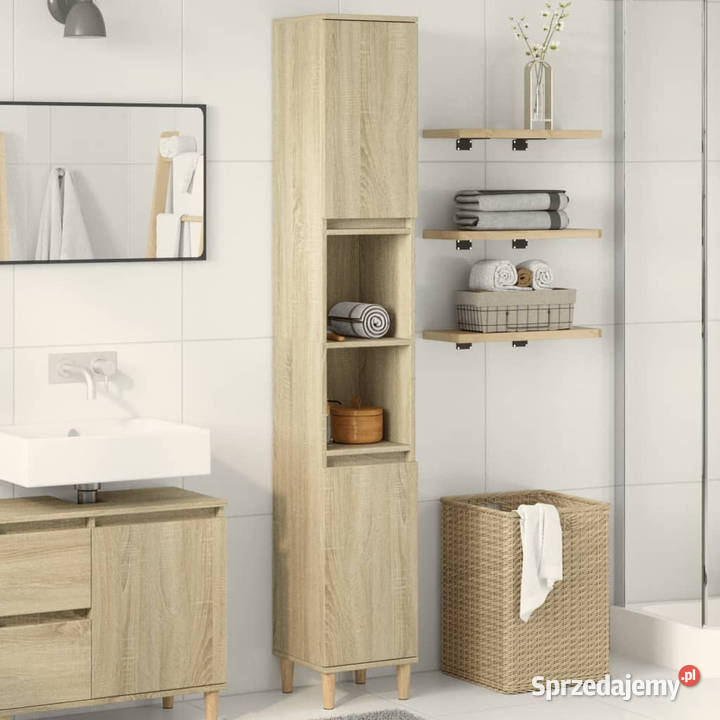 Szafka łazienkowa dąb sonoma 30x30x190 WM849657 Meble sprzedam
